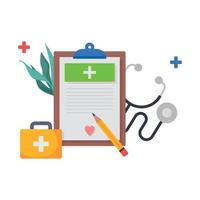 check-up médico como ilustração anual do conceito de nomeação de teste de saúde médico. vetor