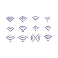 design de vetor de ícones de sinal wifi