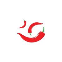design de logotipo de pimentão vermelho vetor