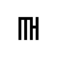 vetor de conceito de logotipo mh inicial. símbolo de ícone criativo pro vector