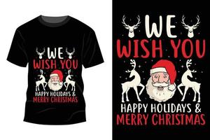 design de camiseta de natal vetor