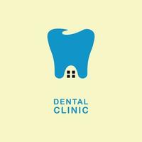 ícone abstrato do logotipo da clínica odontológica saudável vetor