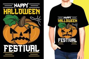 modelo de camiseta pronta para impressão especial de halloween vetor