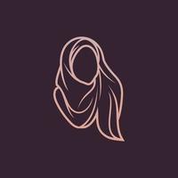 designs de logotipo de beleza hijab vetor modelo de logotipo de moda muslimah