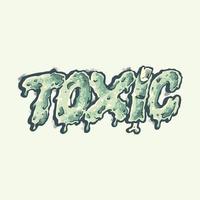 ilustração de tipografia de fonte de zumbi tóxico vetor