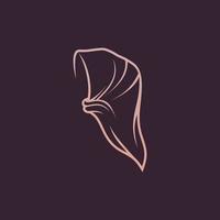 designs de logotipo de beleza hijab vetor modelo de logotipo de moda muslimah