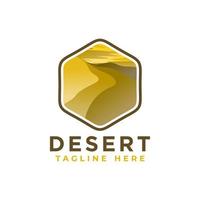 modelo de logotipo do deserto logotipo do deserto vetor isolado do deserto