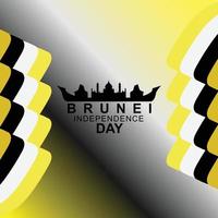 brunei banner ou modelo de vetor de fita para o dia da independência