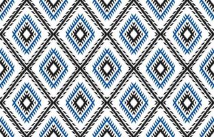 arte em tecido ikat. sem costura padrão geométrico étnico em tribal. estilo americano, mexicano. vetor