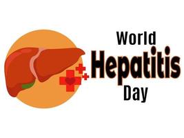 dia mundial da hepatite, ideia para um cartaz, banner, panfleto, cartão postal sobre um tema médico vetor