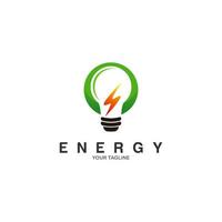 modelo de vetor de logotipo de energia verde
