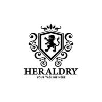 modelo de vetor de coleção de logotipo de heráldica