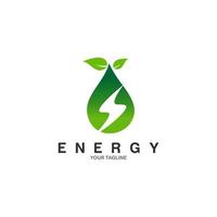 modelo de vetor de logotipo de energia verde