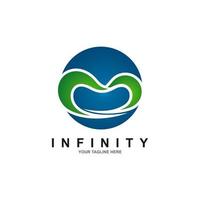 modelo de vetor de design de logotipo sem limites de símbolo do infinito