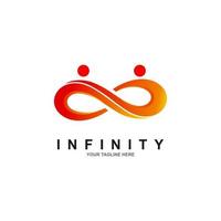 modelo de vetor de design de logotipo sem limites de símbolo do infinito