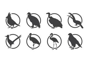 Vector grátis de logotipo de pássaro Silhoutte