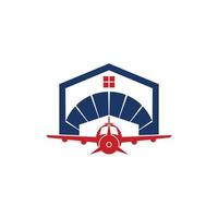 logotipo criativo simples abstrato do avião em casa vetor