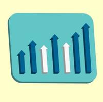 gráfico gráfico de tendência de alta vetor