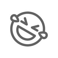 ícone de emoji de risada. perfeito para site ou aplicativo de mídia social. sinal e símbolo de vetor