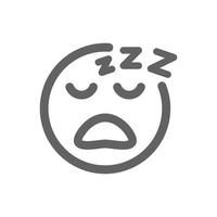 ícone de emoji de sono. perfeito para site ou aplicativo de mídia social. sinal e símbolo de vetor