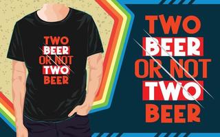 design de camiseta de cerveja tipografia vetor