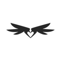 design de ilustração de logotipo de asas de amor para sua empresa ou negócio vetor