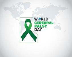 Dia Mundial da Paralisia Cerebral. bom para a celebração do dia mundial da paralisia cerebral. ilustração vetorial. vetor