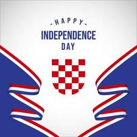 feliz modelo de vetor de celebração do dia nacional da croácia, conceito de fundo para o dia da independência e outros eventos, design de ilustração vetorial