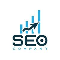 logotipo de design de agência seo com seta para cima e gráfico,ícones,símbolos,modelos vetoriais,negócios,empresa vetor