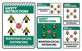 manter o distanciamento social vetor