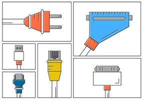 Cabos de conexão vetor