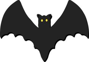 silhueta preta de fundo transparente de morcego. decoração de dia das bruxas. ilustração vetorial vetor