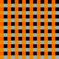 sem costura padrão xadrez com laranja preto e cinza para decoração. vetor