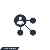 ilustração em vetor rede ícone logotipo. modelo de símbolo de rede social para coleção de design gráfico e web