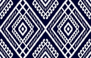 arte em tecido ikat. sem costura padrão geométrico étnico em tribal. estilo americano, mexicano. vetor