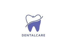 logotipo odontológico com ilustração de design de dente dividido vetor