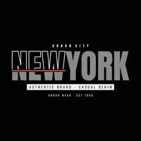 nova york brooklyn ilustração tipografia para camiseta, pôster, logotipo, adesivo ou mercadoria de vestuário vetor