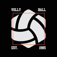 tipografia de ilustração de voleibol. perfeito para design de camiseta vetor
