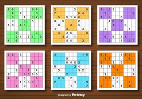 Conjunto de vetores do jogo de Sudoku