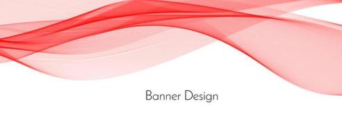 abstrato vermelho moderno decorativo elegante onda banner fundo vetor