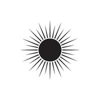 logotipo da ilustração do sol vetor