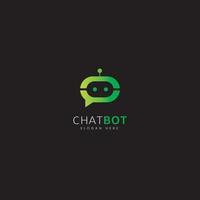 logotipo de bot de bate-papo adequado para logotipo de mensagens com design de logotipo de bolha vetor