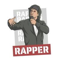 ilustração vetorial de rapper vetor