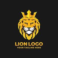 vetor de design de logotipo de leão