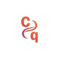 cq design de logotipo de cor laranja para sua empresa vetor