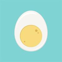 ilustração vetorial de ovo meio fatiado cozido vetor