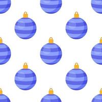 ilustração em vetor de padrão de brinquedos de Natal. padrão de balão azul sem costura.