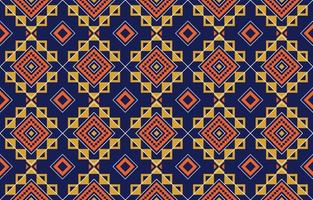 abstrato geométrico tribal ikat folclore diamantes orientais sem costura padrão design tradicional para plano de fundo, tapete, papel de parede, roupas, tecido, embrulho, impressão, batik, folk, malha ilustração vetorial vetor