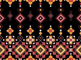 abstrato geométrico tribal ikat folclore diamantes orientais sem costura padrão design tradicional para plano de fundo, tapete, papel de parede, roupas, tecido, embrulho, impressão, batik, folk, malha ilustração vetorial vetor