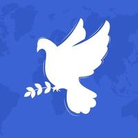 dia internacional da paz. dia da paz com ilustração vetorial de fundo azul vetor